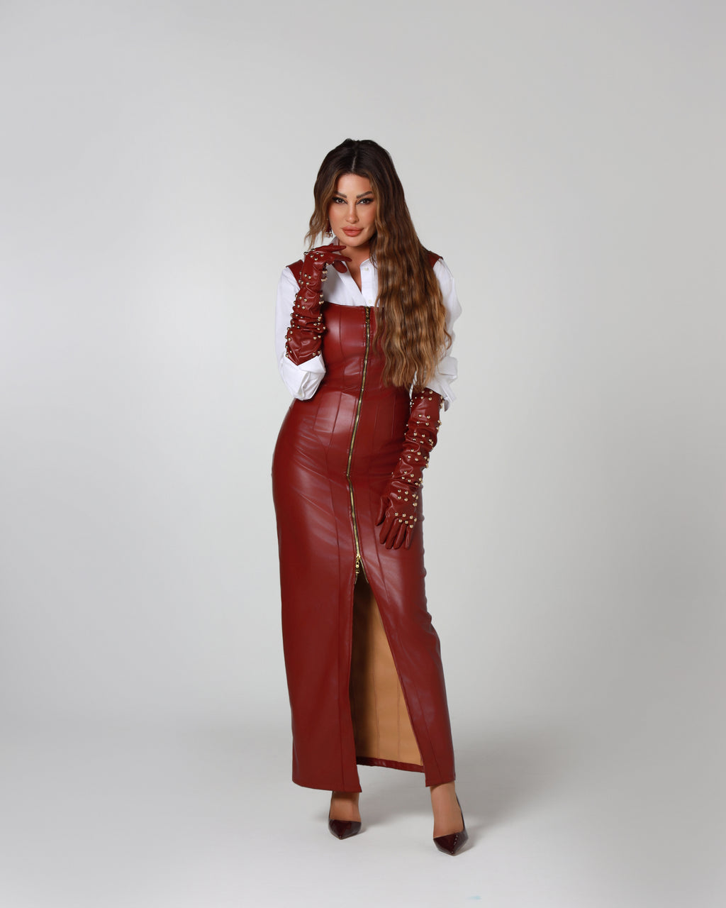 The Burgundy Femme dress